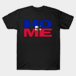 Haiti Flag Collection Spelling HOME - Haitian - Soca Mode T-Shirt